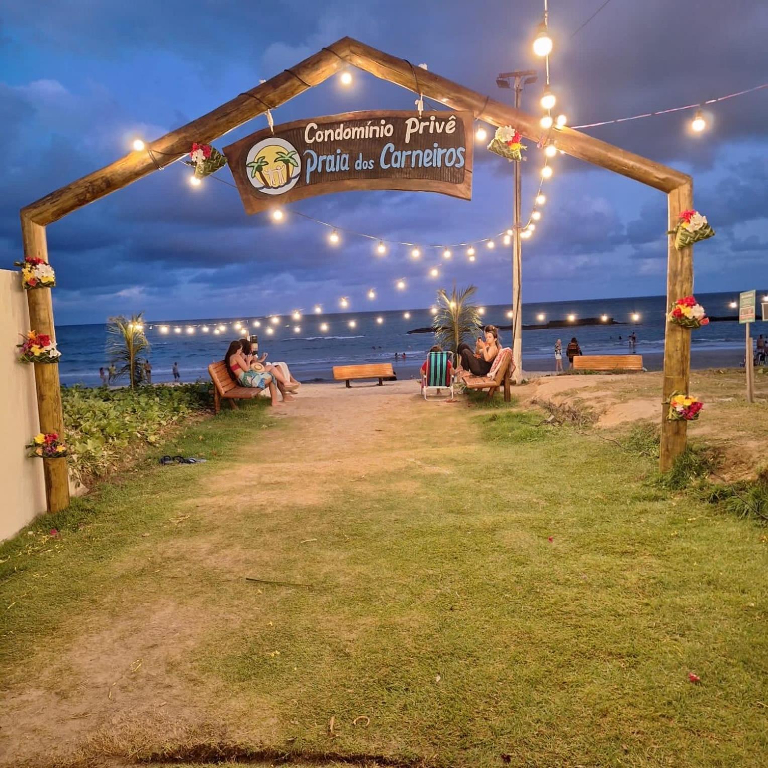 Casa Cinza Na Praia Dos Carneiros Em Condominio A Beira-Mar Экстерьер фото